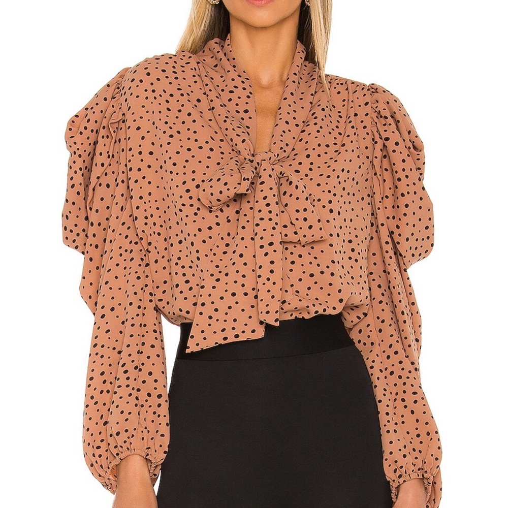 Line & Dot Polka Dot Blouse